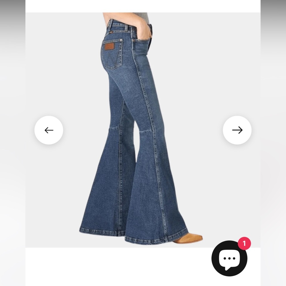 Wrangler Women's Dark Blue Flare Jeans